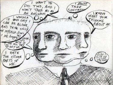 PARANOIA... Drawing titled "PARANOIA..." by Geoffrey Cervantes/Axis, Original Artwork, Ink