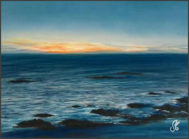 Peinture intitulée "paysages-libres-n-8…" par Murielle Léger, Œuvre d'art originale, Pastel