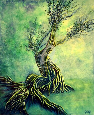 Peinture intitulée "Rêverie et Lascivité" par Gaïdg, Œuvre d'art originale, Acrylique Monté sur Châssis en bois