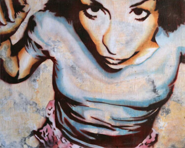 「Nicely entrapped」というタイトルの絵画 Emiliano Stellaによって, オリジナルのアートワーク, アクリル