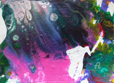 Peinture intitulée "Sous l'eau 4" par Christine Barone, Œuvre d'art originale, Acrylique