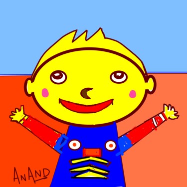 Digital Arts titled "baby-A.jpeg" by Anandswaroop Manchiraju, Original Artwork, Digital Painting