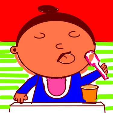 Digital Arts titled "baby-d.jpeg" by Anandswaroop Manchiraju, Original Artwork, Digital Painting