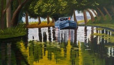 Peinture intitulée "Canal du midi" par Philippe Noel, Œuvre d'art originale, Huile