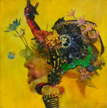 Peinture intitulée "L'observatoire" par Laurence Vernizeau, Œuvre d'art originale