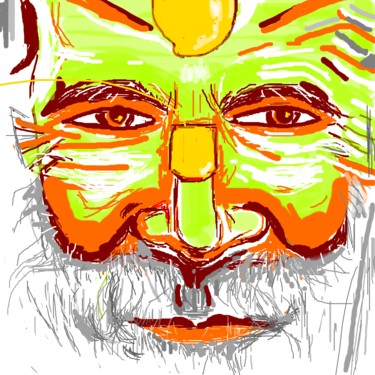 Digital Arts titled "portrait-two.jpg" by Anandswaroop Manchiraju, Original Artwork, Digital Painting