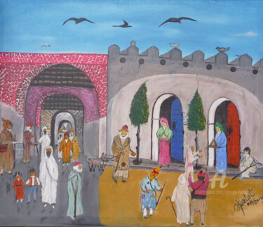 Schilderij getiteld "la-générosite.jpg" door Ahmed Fertat, Origineel Kunstwerk, Olie