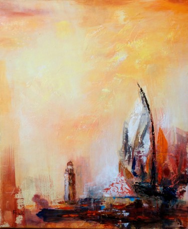 Peinture intitulée "Port d'attache   46…" par Frall, Œuvre d'art originale