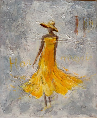 Peinture intitulée "Le défilé    46x55…" par Frall, Œuvre d'art originale, Acrylique