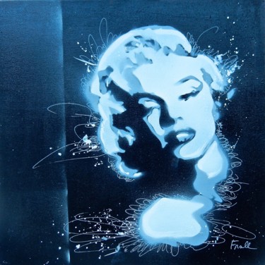 Peinture intitulée "Marilyn   40x40 cm" par Frall, Œuvre d'art originale, Acrylique