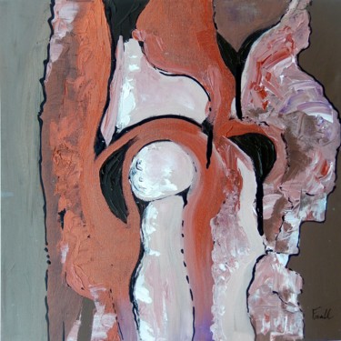 Peinture intitulée "Ecorce   50x50 cm" par Frall, Œuvre d'art originale