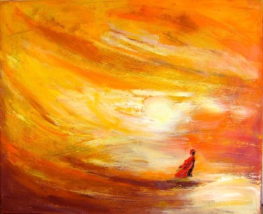 Peinture intitulée "Tourbillon de vent…" par Frall, Œuvre d'art originale, Huile Monté sur Châssis en bois