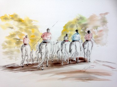 Peinture intitulée ""la roussataïo"" par Jean-Louis Gaillard, Œuvre d'art originale, Aquarelle