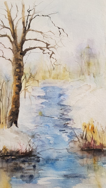 Peinture intitulée "20171028-104857.jpg" par Françoise Pinton Platen, Œuvre d'art originale, Aquarelle