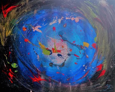 Nébleuse Peinture intitulée "Nébleuse" par Jérôme Bonnet, Œuvre d'art originale, Acrylique