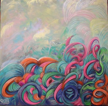 Painting titled "Du chaos naît l'har…" by Rivka, Original Artwork, Acrylic