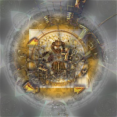 PHARAON'S CLOCK ( Existe en copies main ) Peinture intitulée "PHARAON'S CLOCK ( E…" par Pix-Peinture Kabuki, Œuvre d'art originale, Huile