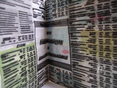 Peinture intitulée "livre-journal-ssa43…" par Hélène Mongin, Œuvre d'art originale, Encre