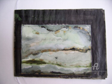 Peinture intitulée "livre-journal-ukiyo…" par Hélène Mongin, Œuvre d'art originale, Encre
