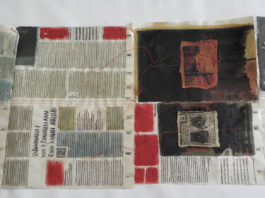 Peinture intitulée "Livre_journal_Tentu…" par Hélène Mongin, Œuvre d'art originale, Acrylique