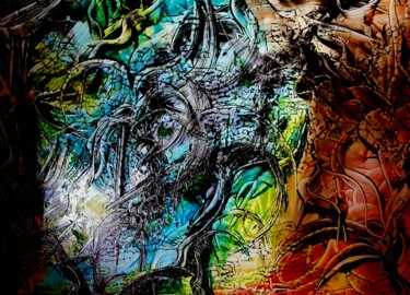 Peinture intitulée "Le monde de Jim" par Pierre-Paul Marchini, Œuvre d'art originale, Huile