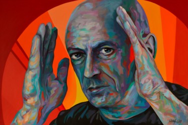 Querdenker Malerei mit dem Titel "Querdenker" von Rudolf Rox, Original-Kunstwerk, Acryl