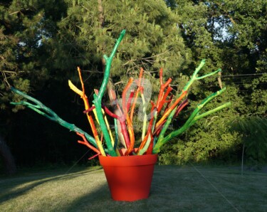 Sculpture intitulée "Les Branches à Poèm…" par Emma Henriot, Œuvre d'art originale