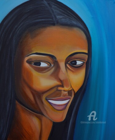 「Portrait Aude à Nic…」というタイトルの絵画 Alain Boisselによって, オリジナルのアートワーク, オイル