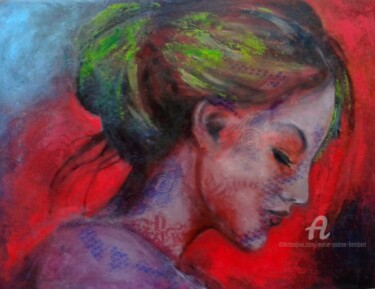 Peinture intitulée "Gabrielle" par Marie Andrée Hembert, Œuvre d'art originale, Huile