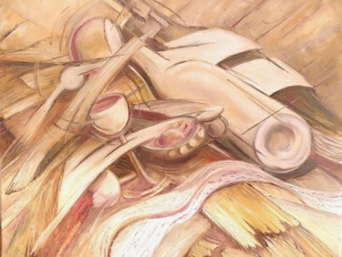 Peinture intitulée "l'alcool" par Matray Marie-Christine, Œuvre d'art originale, Huile