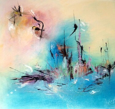 Pintura intitulada "Les chevaliers de L…" por Muriel Cayet, Obras de arte originais