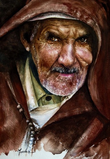 Peinture intitulée "Ian Wright's shopke…" par Merhab., Œuvre d'art originale, Aquarelle