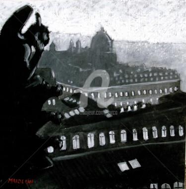 Peinture intitulée "VUE D'EN HAUT" par Carlo Maiolini, Œuvre d'art originale