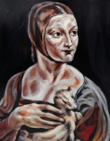 Peinture intitulée "Étude de " Léonard…" par Sam Keusseyan, Œuvre d'art originale, Acrylique