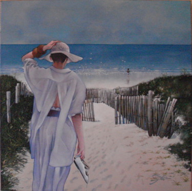 Peinture intitulée "MATINAL'OCEANE" par José Garcia (GARBEL), Œuvre d'art originale, Acrylique