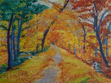 제목이 "Malerischer Herbst"인 미술작품 Jadwiga Rudnicka로, 원작, 기름