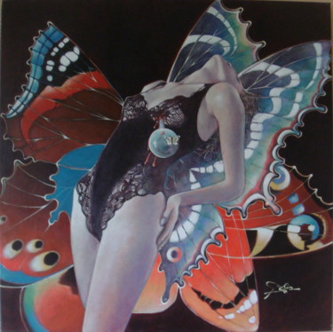 Peinture intitulée "ENTOMOLOGIE" par José Garcia (GARBEL), Œuvre d'art originale, Acrylique