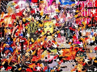 MITI D'AMERICA Collages intitolato "MITI D'AMERICA" da Simone Lazzarini, Opera d'arte originale, Acrilico