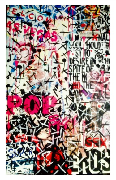 Pittura intitolato "LAS VEGAS POP" da Simone Lazzarini, Opera d'arte originale, Smalto