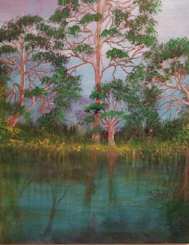 Tableau abstrait à l acrylique