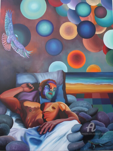 Pintura intitulada "DIVINA ANGÉLICA" por Emanuel Aguiar, Obras de arte originais, Óleo