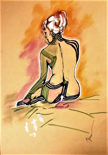 contrariete- Dessin intitulée "contrariete-" par Mysane, Œuvre d'art originale, Marqueur
