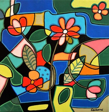 Painting titled "le printemps" by Di Berthe, Original Artwork, Acrylic
