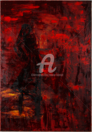 Peinture intitulée "Ombre d'un Doute" par Emma Henriot, Œuvre d'art originale, Huile