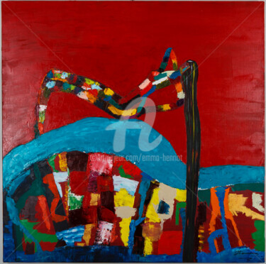 Peinture intitulée "Songe à la Douceur" par Emma Henriot, Œuvre d'art originale, Huile