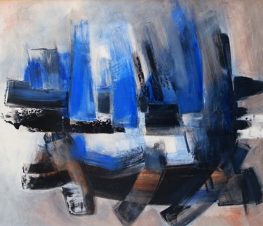 Composition noire et bleue