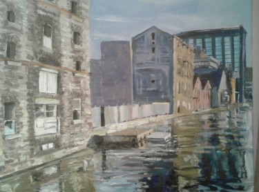 Painting titled "Boland's Mill, Dubl…" by Andrew Moore, Original Artwork, Oil