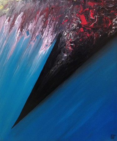 Peinture intitulée "Descente : L137" par Laou, Œuvre d'art originale, Acrylique