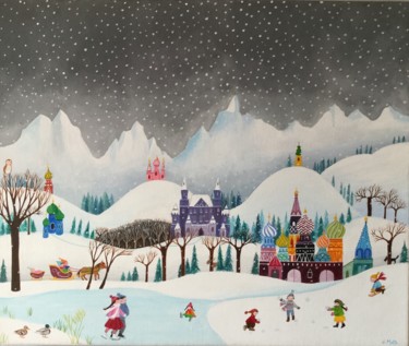 绘画 标题为“Paysage de Russie” 由Sophie Motte, 原创艺术品, 丙烯