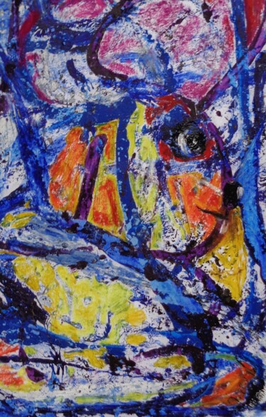 Malerei mit dem Titel "lapin-souris lapin…" von Francisco Mendes, Original-Kunstwerk, Öl